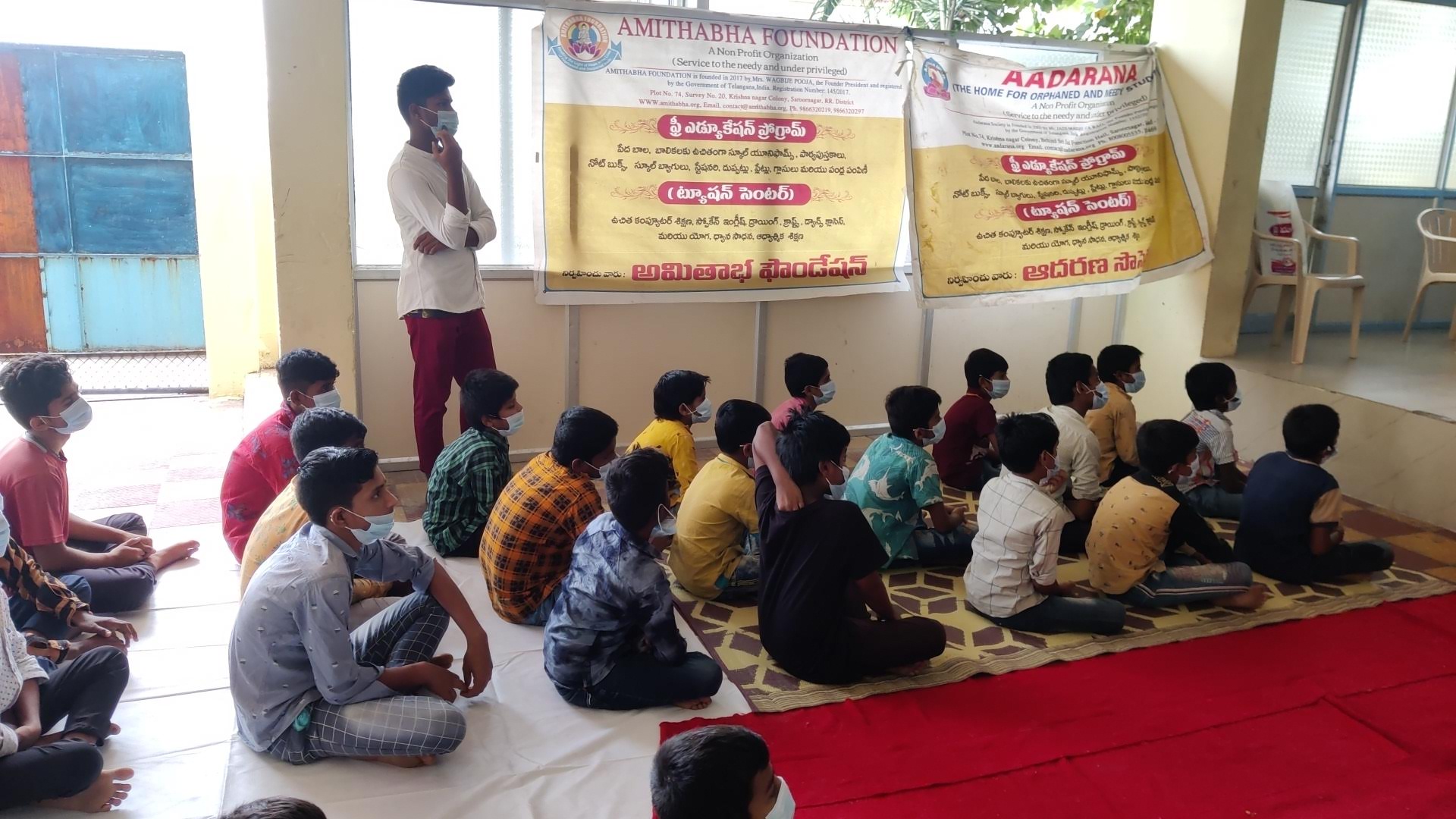Awareness session for boys at the Foundation