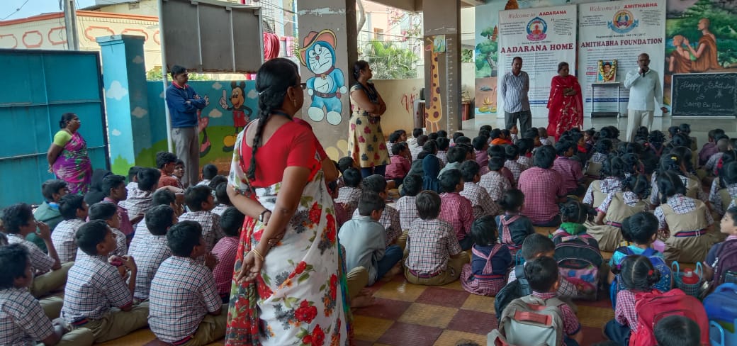 Assembly at the Foundation's Children's Home